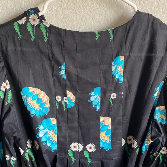 Cynthia Rowley Black Dress with Floral Design - Picture 13 of 14